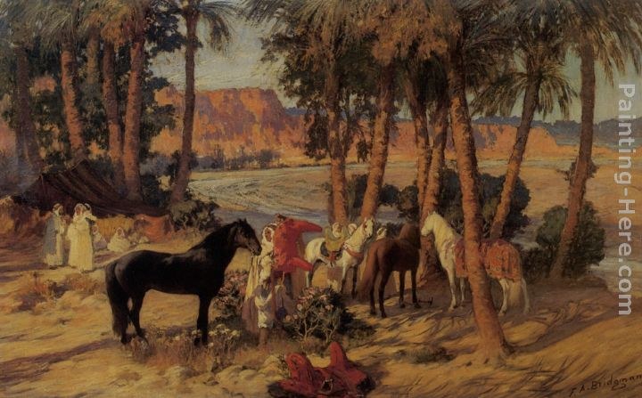 Frederick Arthur Bridgman An Arab Encampment